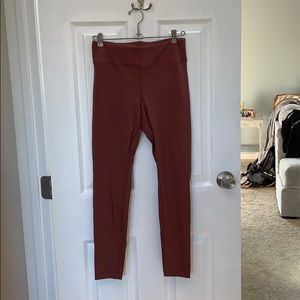 Rust color workout leggings